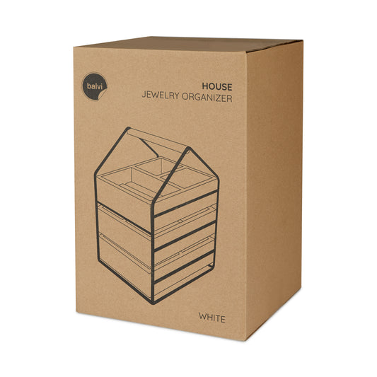 Joyero House Blanco Madera Metal