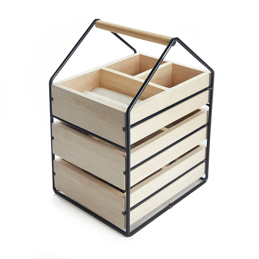 Joyero House Negro Madera/Metal