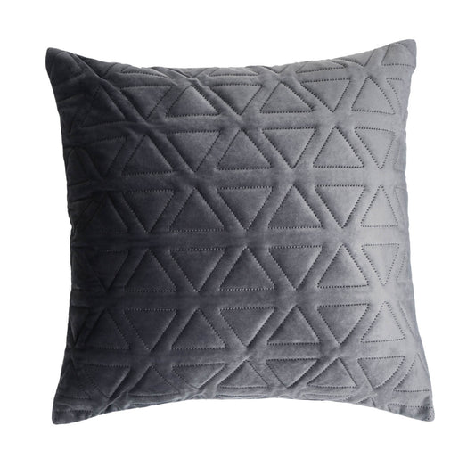 Cojin Triangle 45X45 Terciopelo Liso Color Verde Estilo Nordico