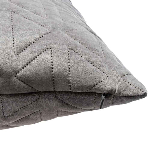 Cojín Triangle 45X45 Pespuntes Gris Claro