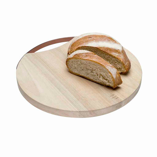 Tabla De Cortar Copper Redonda Natural/Cobre