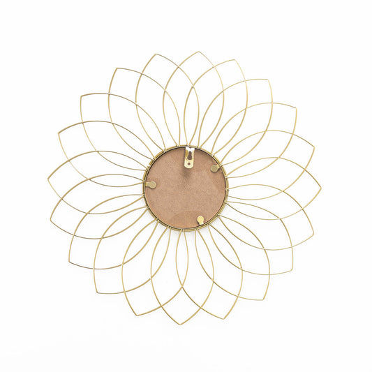 Espejo Pared, Flor, S, Metal Dorado