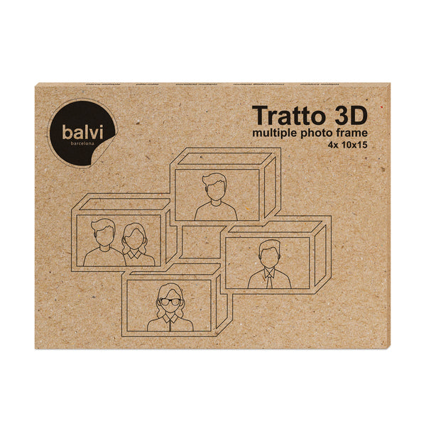 Marco Múltiple Tratto 3D 4X 10X15 Blanco