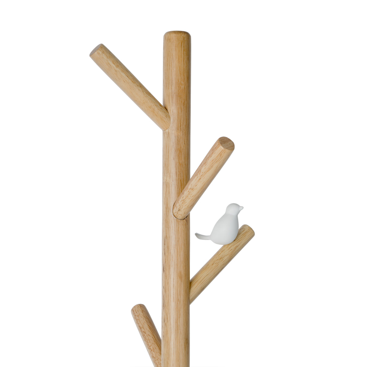 Perchero Birdie Blanco Metal Madera 178Cm Altura