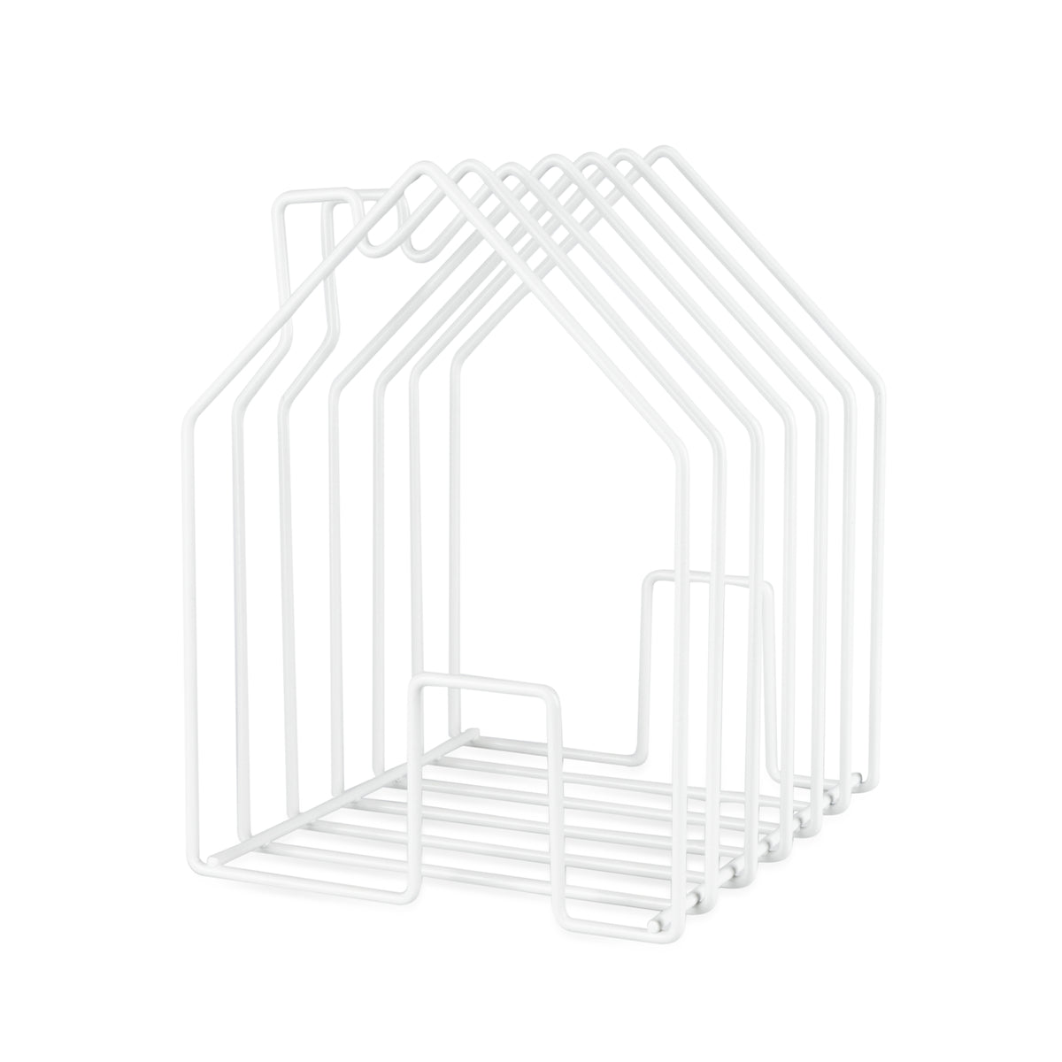 Revistero Home Blanco Acero