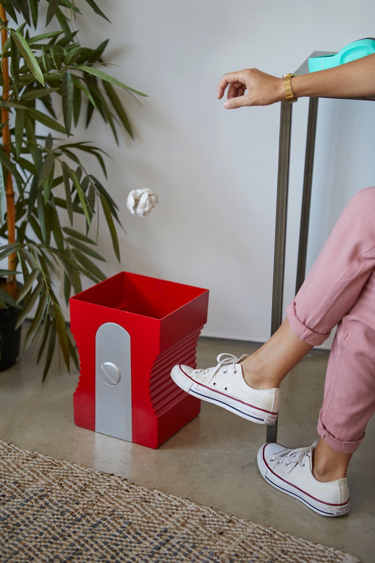 Papelera Sharpener Rojo Plástico