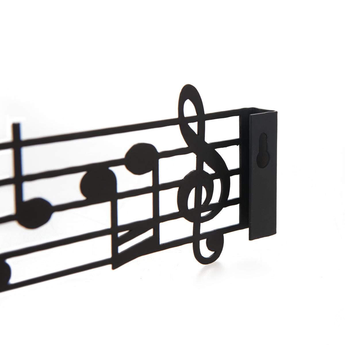Colgador Pared Musik Negro Metal