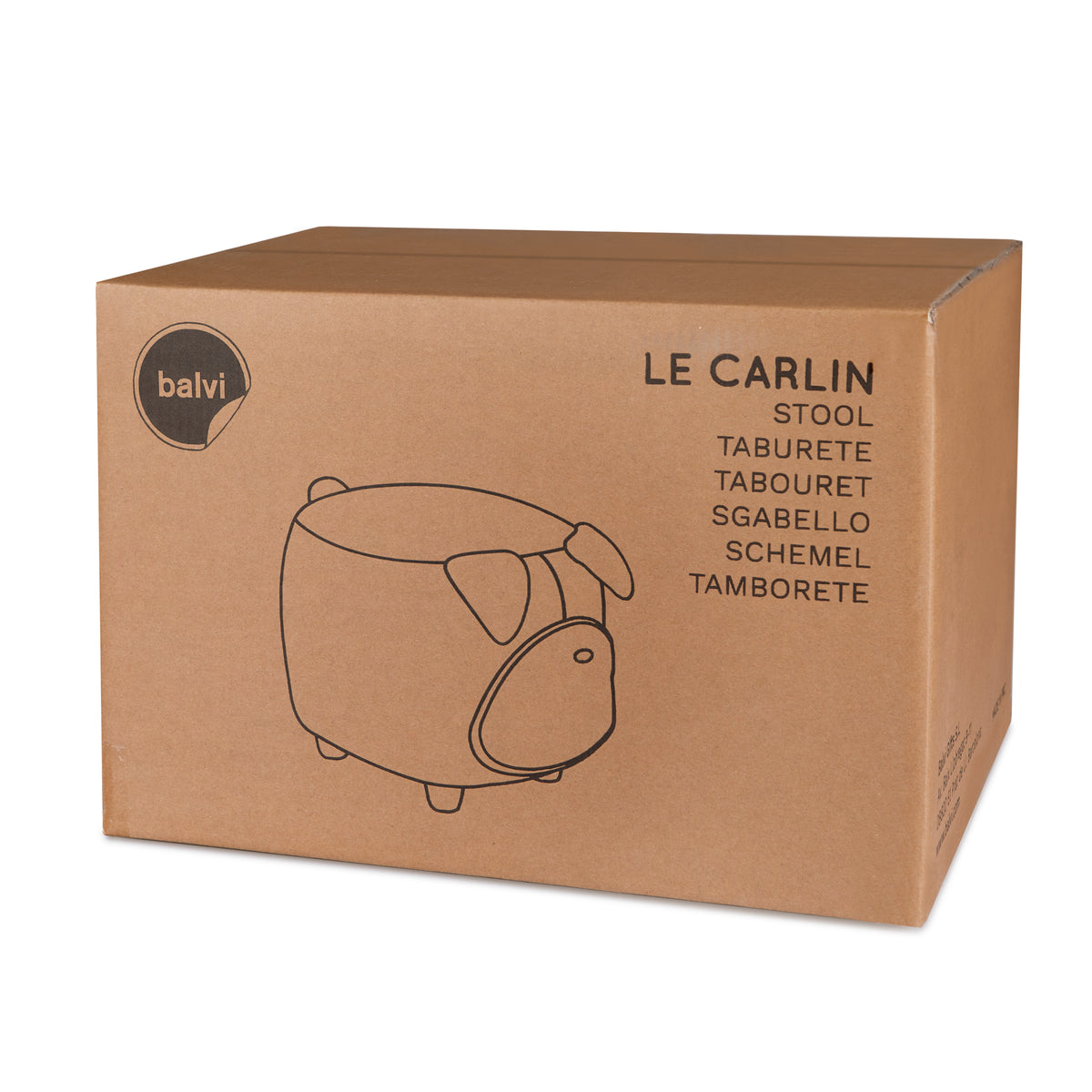 Taburete Le Carlin Marrón Madera/Poliéster