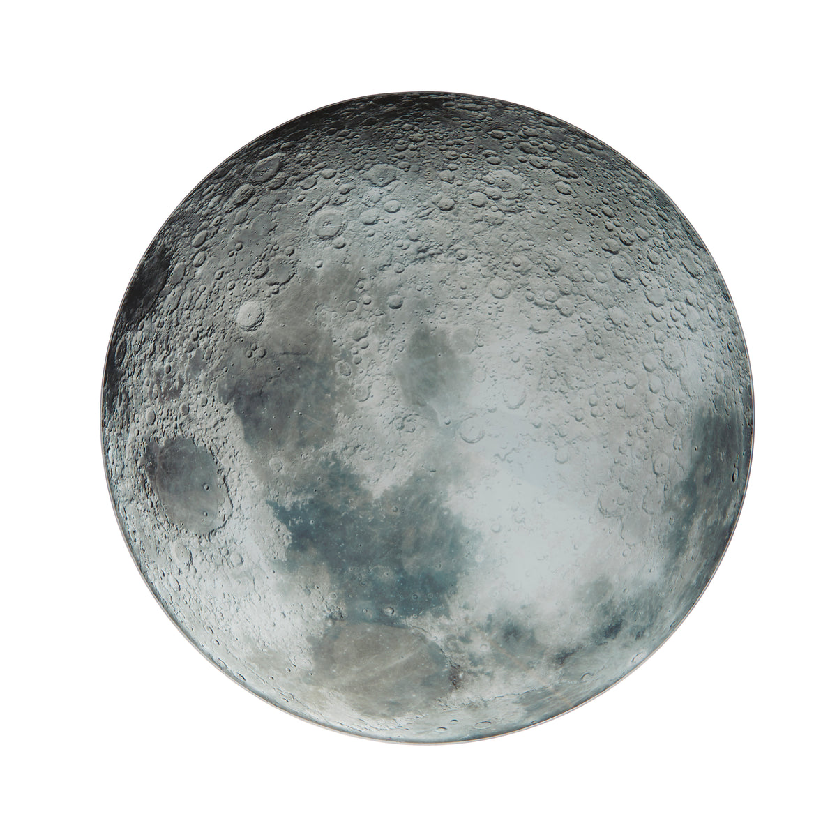 Mesa Lateral The Moon Blanco/Negro Vidrio 40 Cm