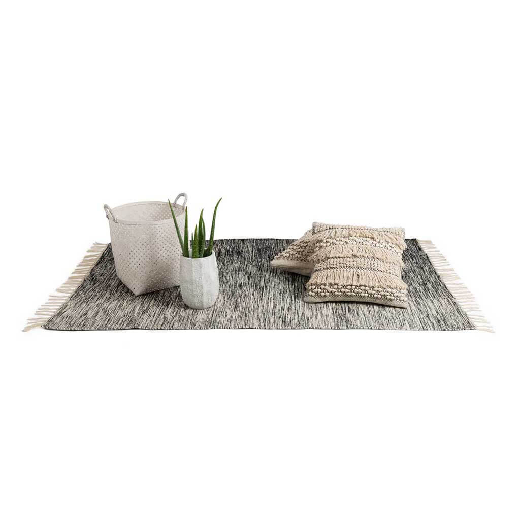 Alfombra Bombai L Degradé Flecos Negro/Beige