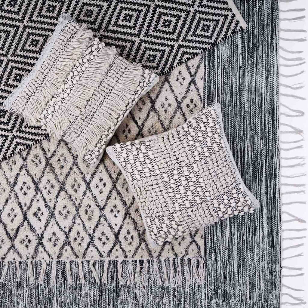 Alfombra Bombai L Degradé Flecos Negro/Beige