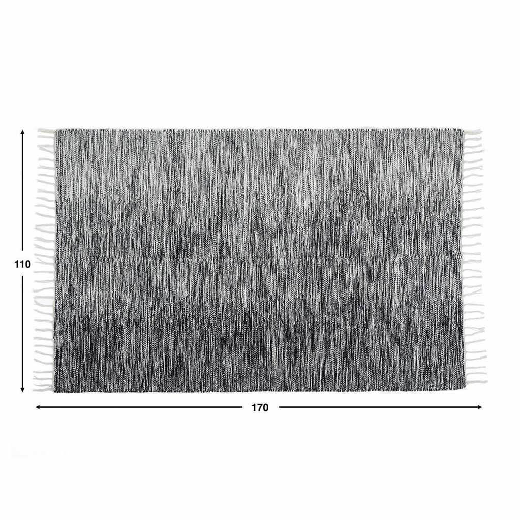 Alfombra Bombai L Degradé Flecos Negro/Beige