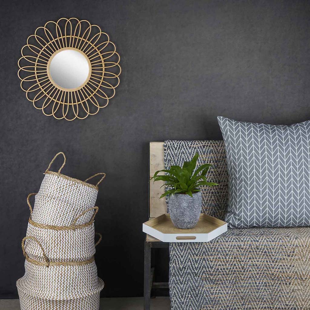 Funda Cojin Oslo Gris Espiga