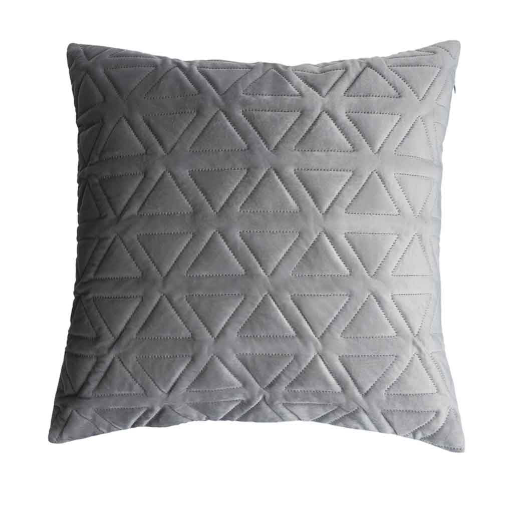 Cojín Triangle 45X45 Pespuntes Gris Claro