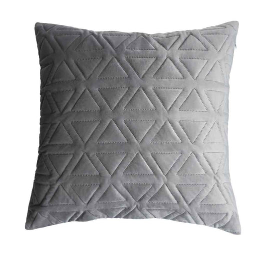 Cojín Triangle 45X45 Pespuntes Gris Claro