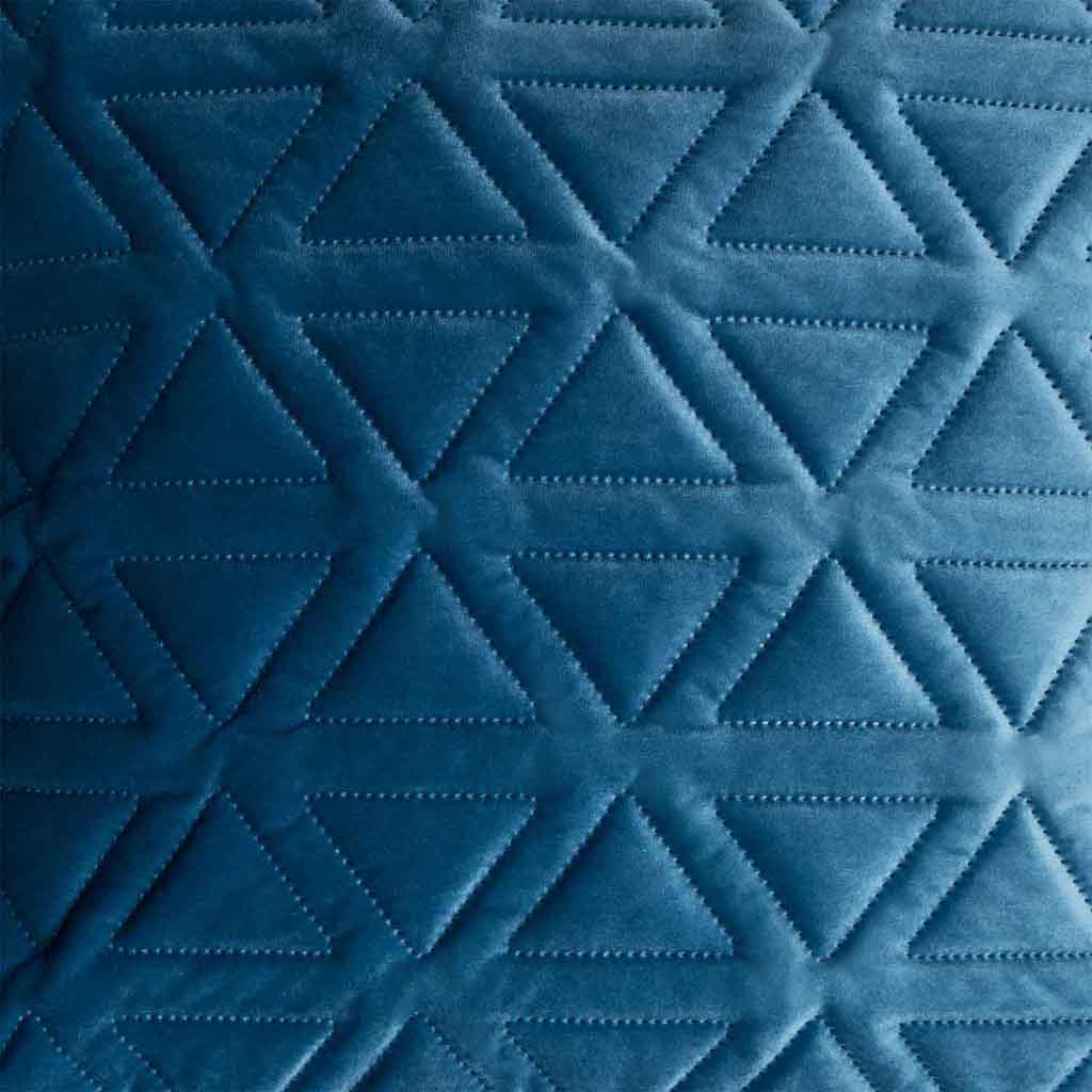 Cojín Triangle 45X45 Pespuntes Azul