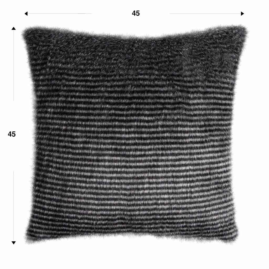 Cojín Kenya 45X45 Falso Pelo Gris Oscuro