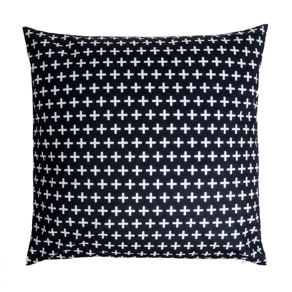 Cojín Nordic 60X60 Cruces Negro/Blanco