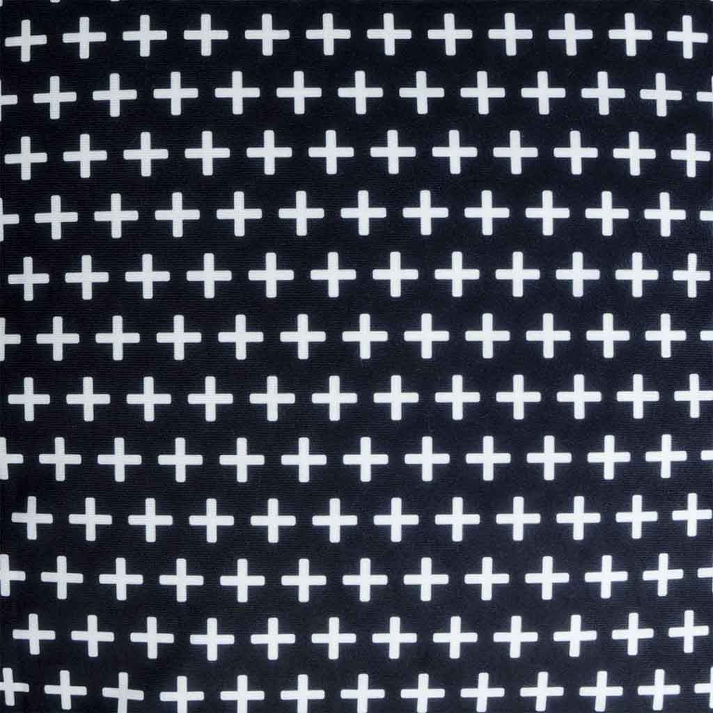 Cojín Nordic 60X60 Cruces Negro/Blanco