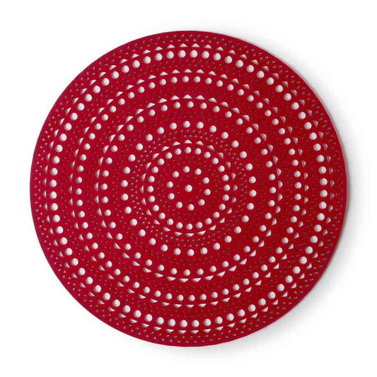 Set 2 Individuales Red Circular Rojo