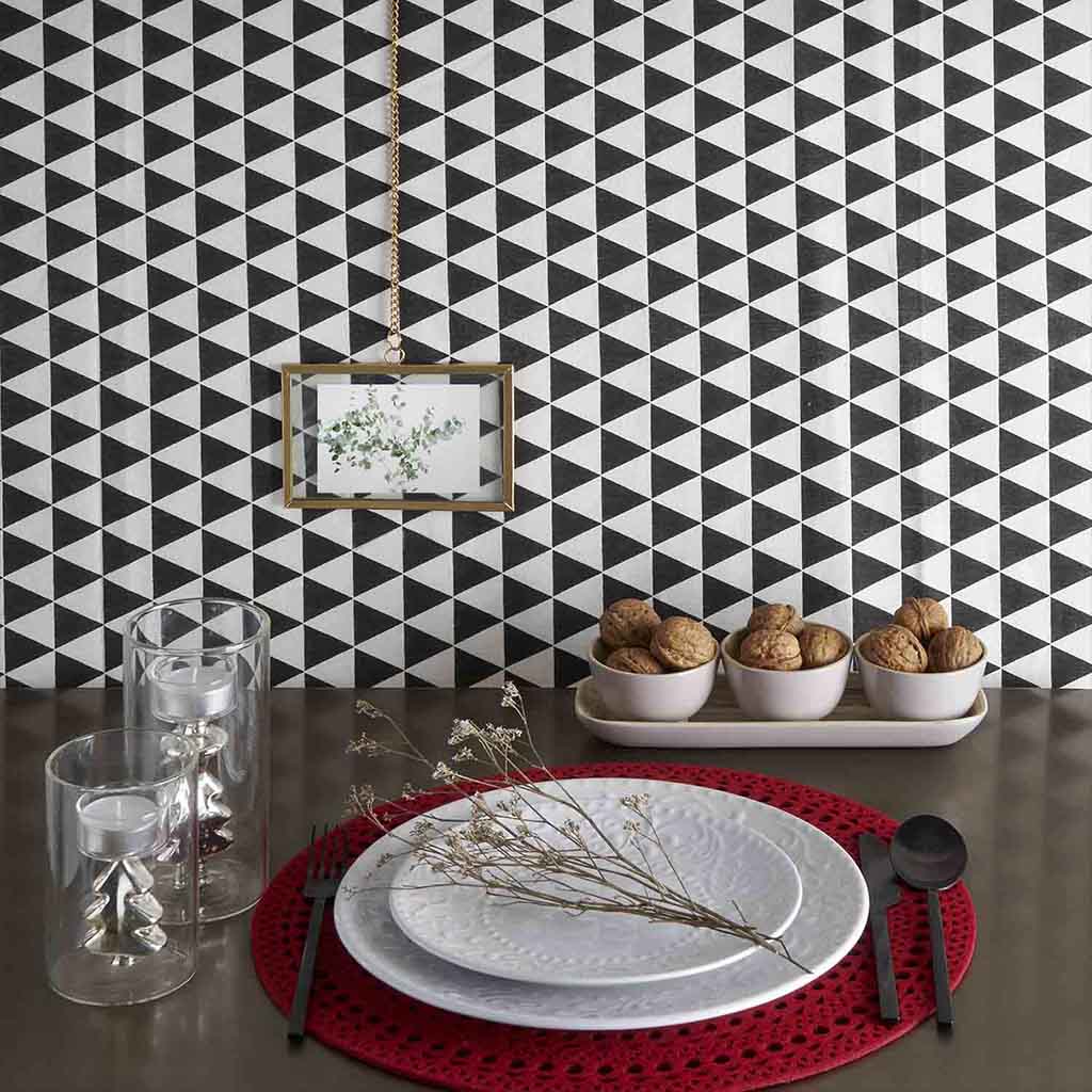 Set 2 Individuales Red Circular Rojo