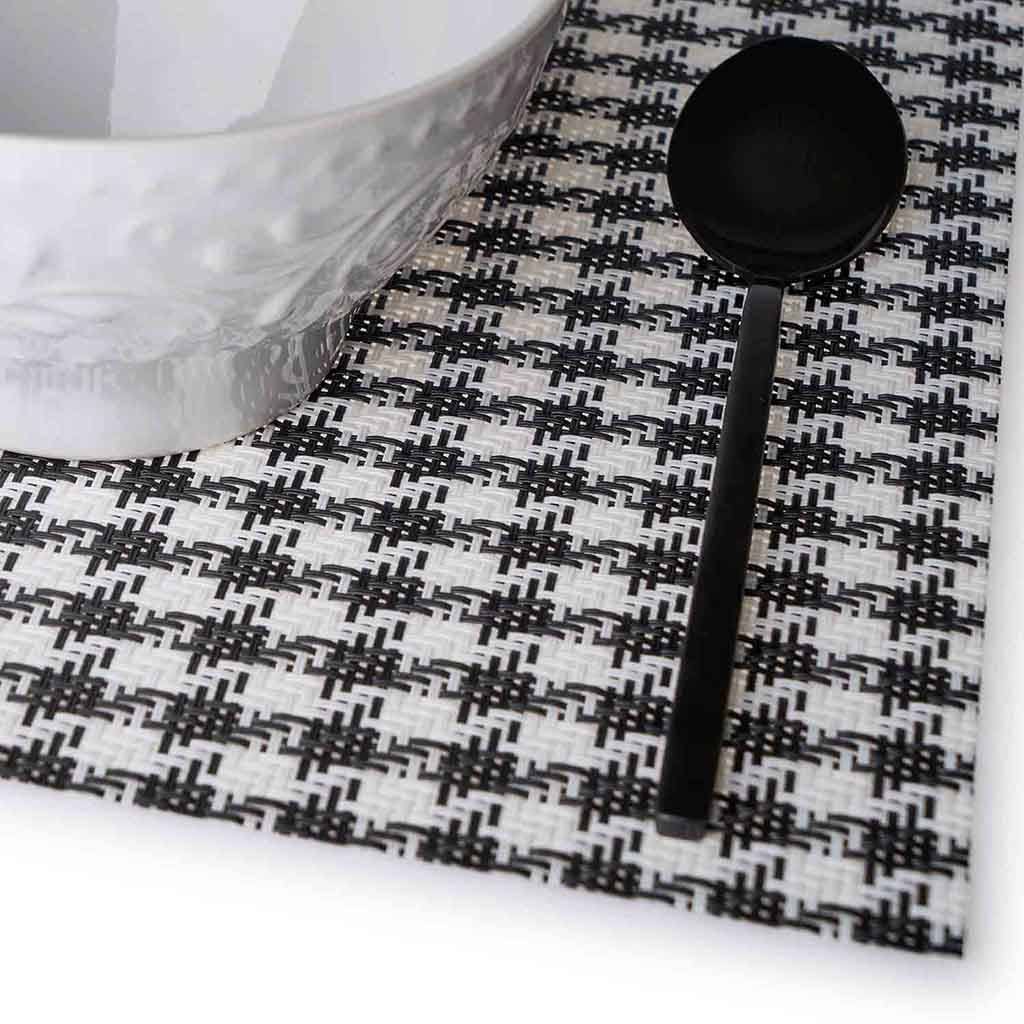 Set 2 Individuales Patagallo Pvc Blanco/Negro