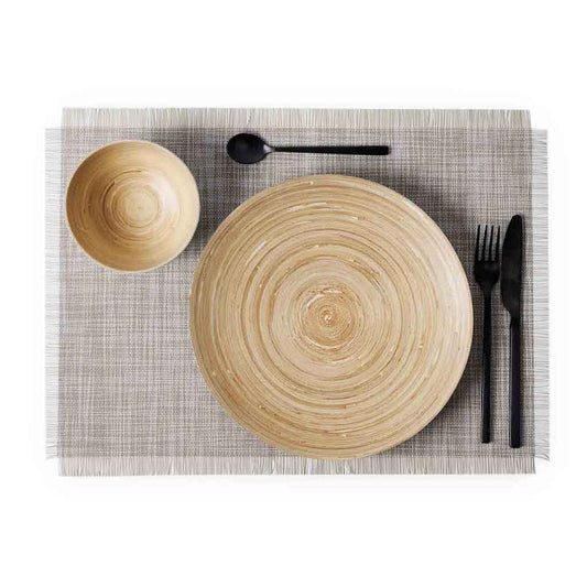 Set 2 Individuales Garden Pvc Blanco Hueso