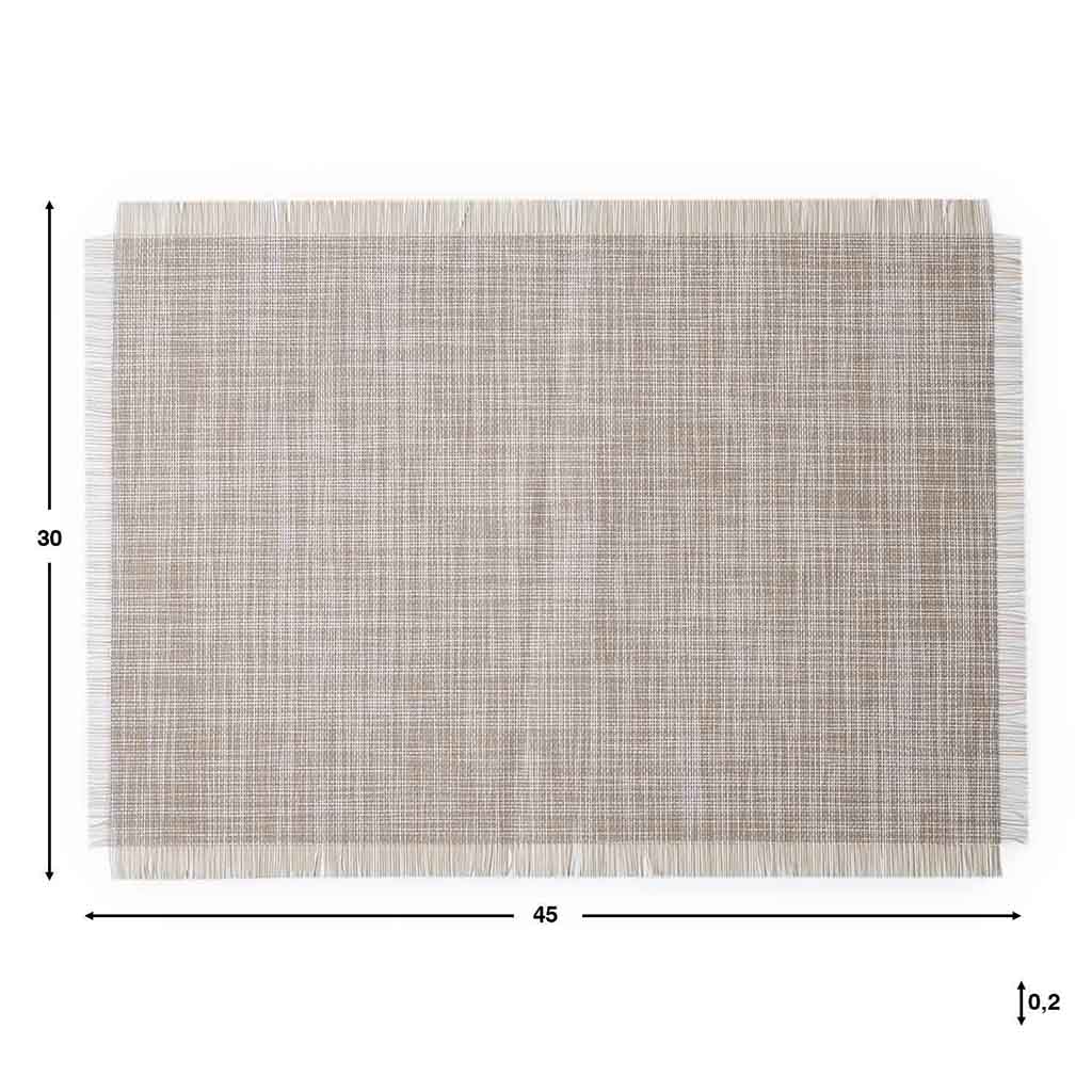 Set 2 Individuales Garden Pvc Blanco Hueso