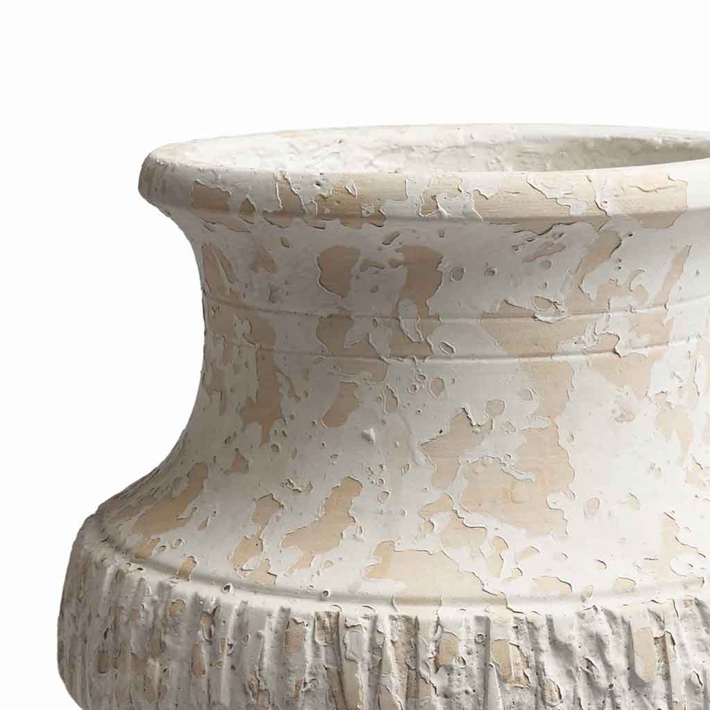 Maceta Myconos Copa Blanco Roto