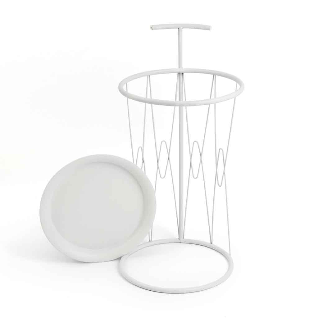 Pie Para Maceta Mr White Metal Blanco