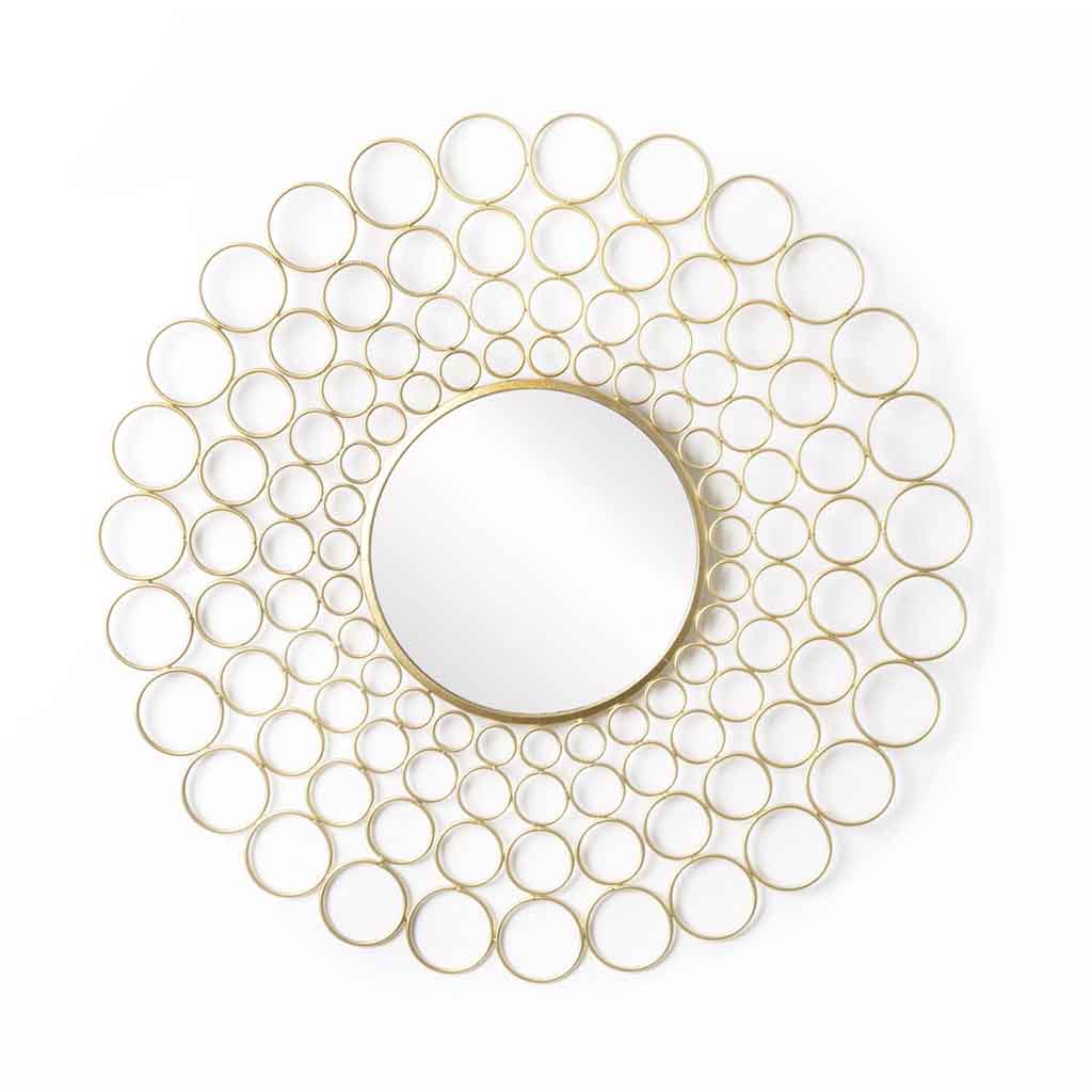 Espejo Pared Bubble Metal Dorado
