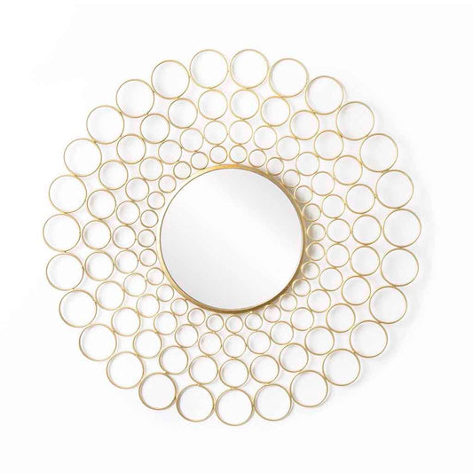 Espejo Pared Bubble Metal Dorado