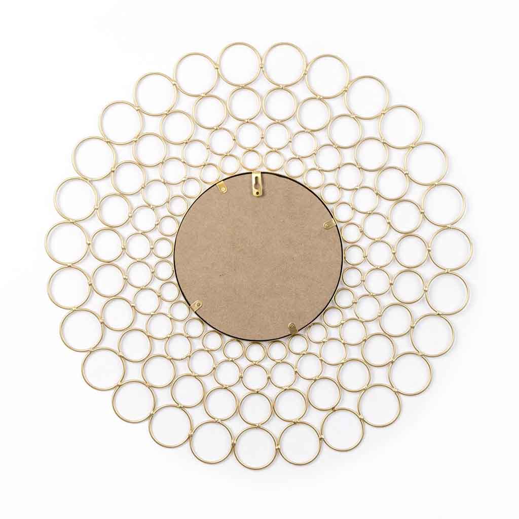 Espejo Pared Bubble Metal Dorado