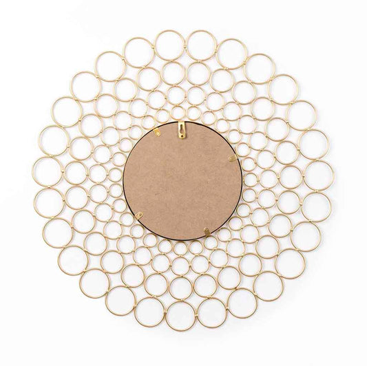 Espejo Pared Bubble Metal Dorado