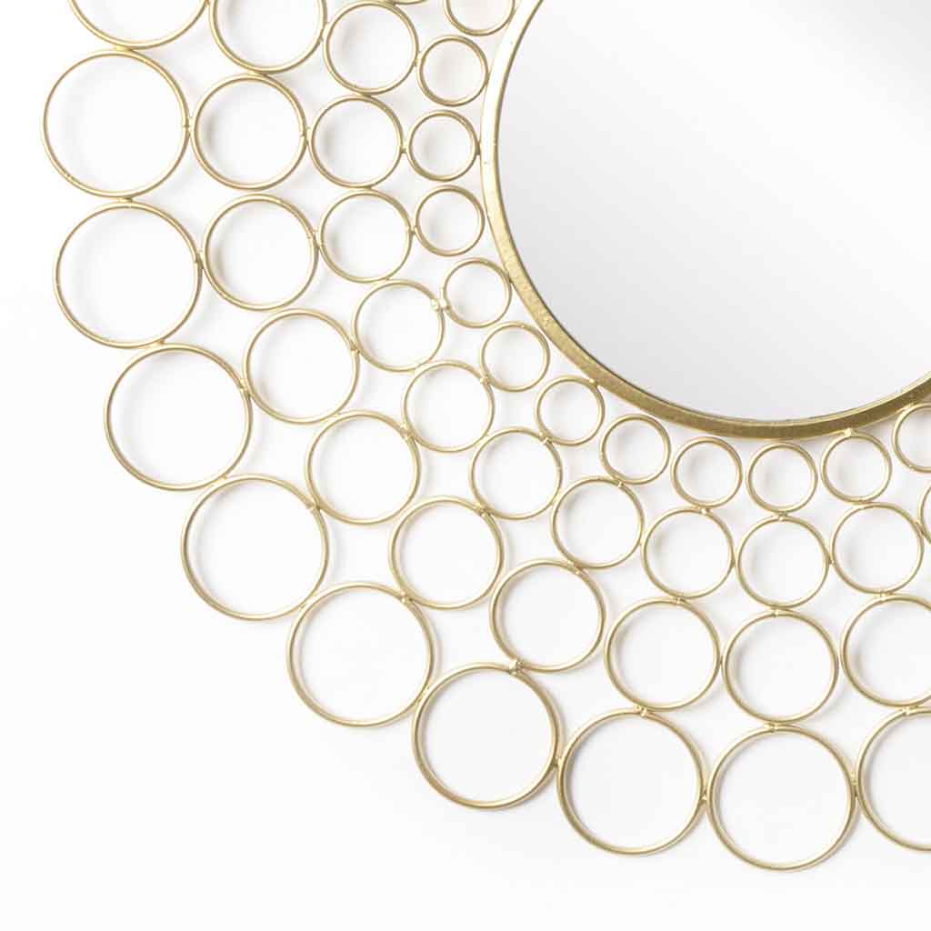 Espejo Pared Bubble Metal Dorado