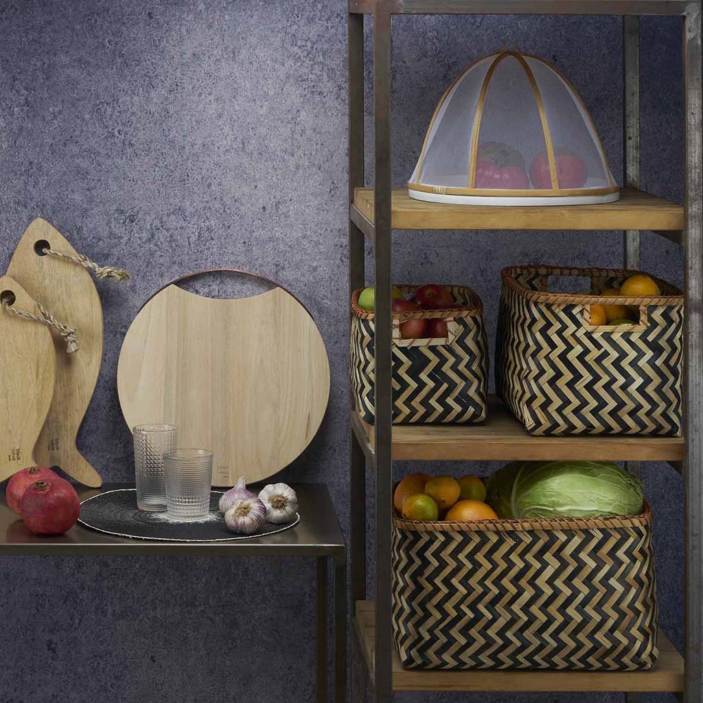 Tabla De Cortar Copper Redonda Natural/Cobre