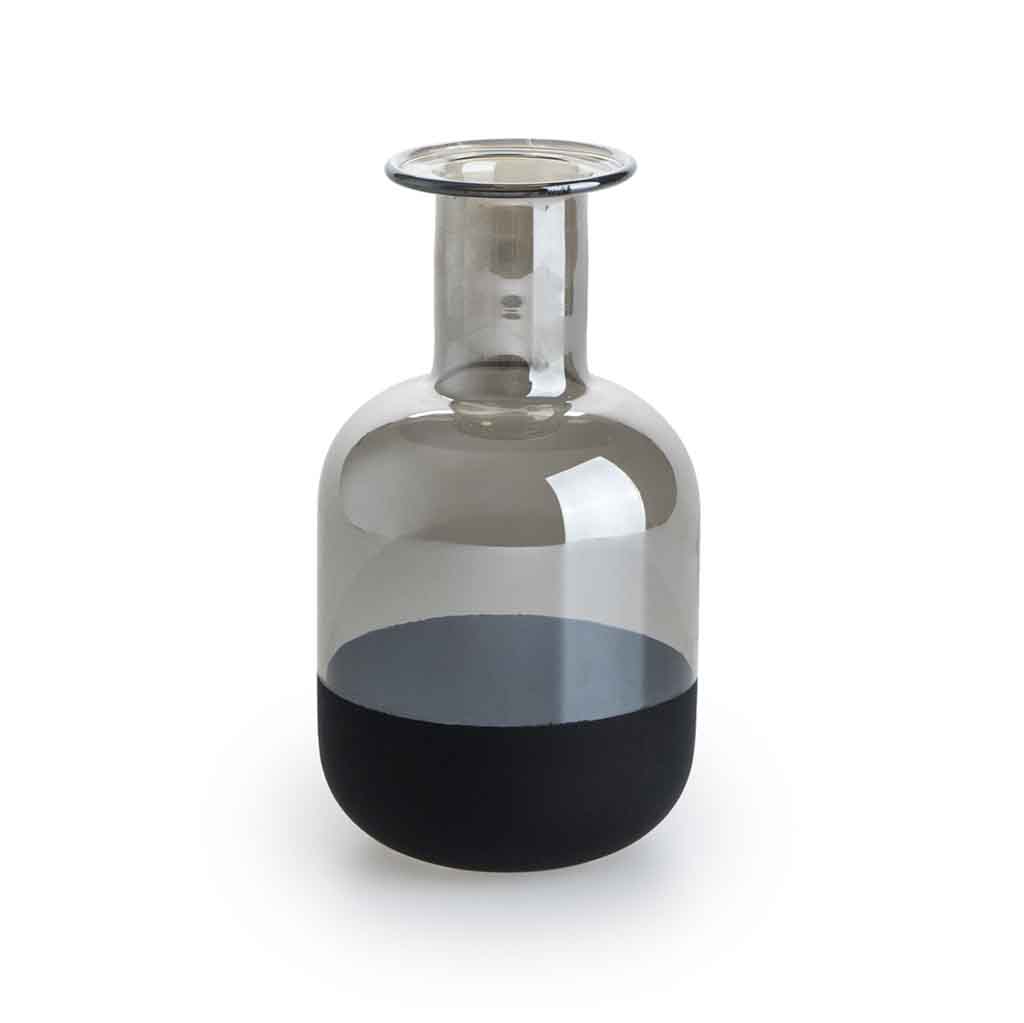 Jarrón Brown Bottle Mitad Pintado Marrón