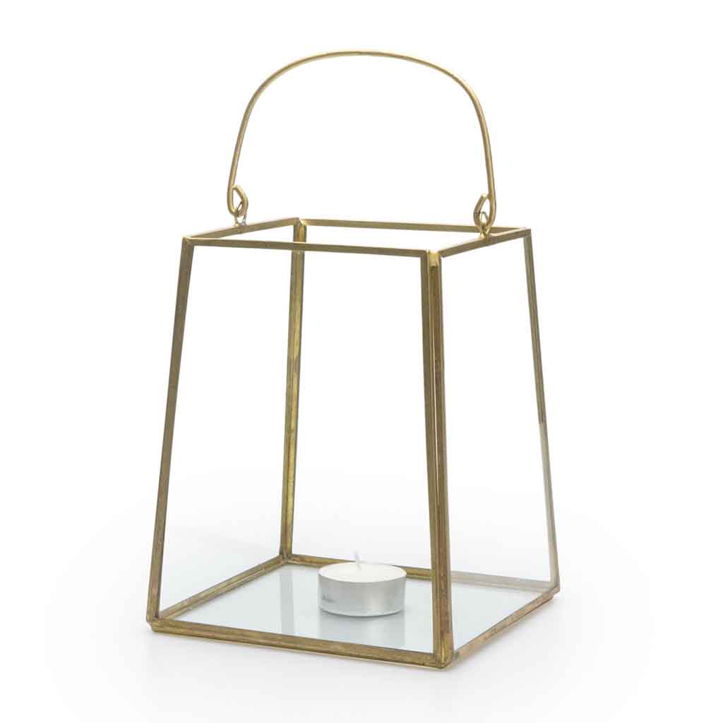 Farolillo Set Retro M Transparente/Dorado