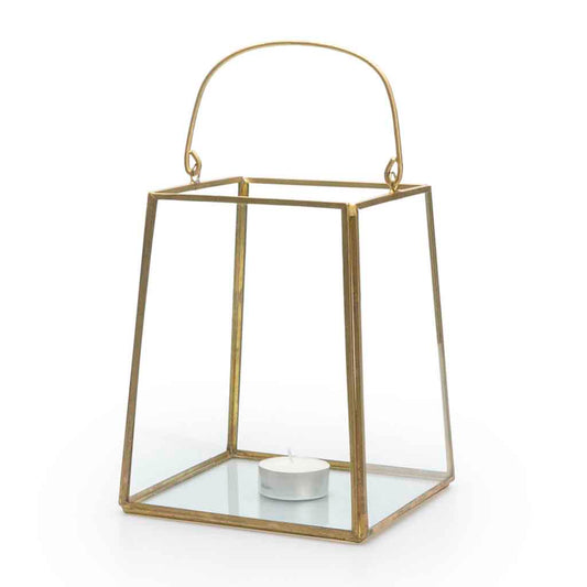 Farolillo Set Retro M Transparente/Dorado