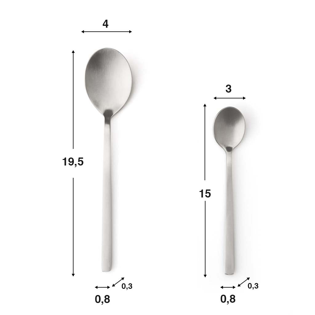 Set 4 Cubiertos Chic Table Minimal Plateado X 6 Sets