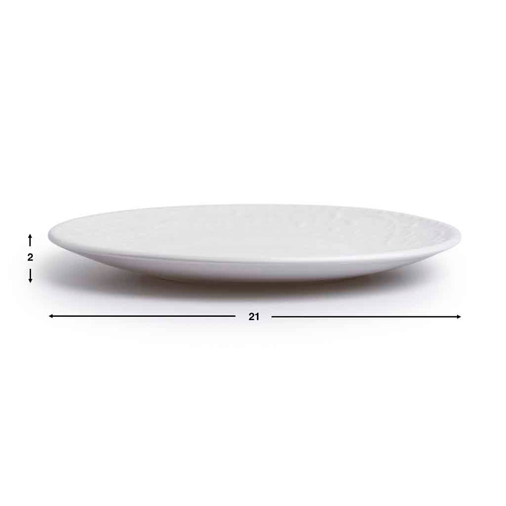 Set Vajilla Completo 16 Piezas Avignon Grabad Blanco