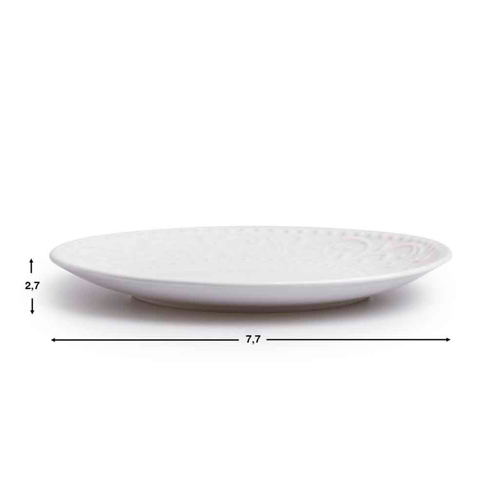 Set Vajilla Completo 16 Piezas Avignon Grabad Blanco