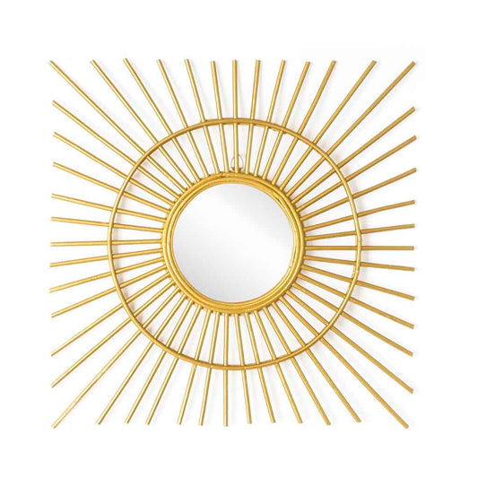 Espejo Pared Gold Cuadrada Dorada