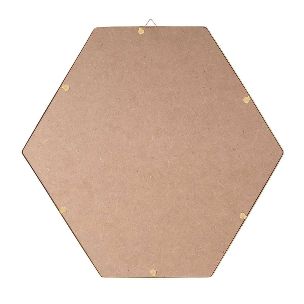 Espejo Pared 3D Metal Dorado