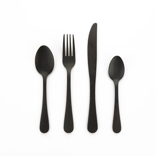 Set 4 Cubiertos Viking Negro