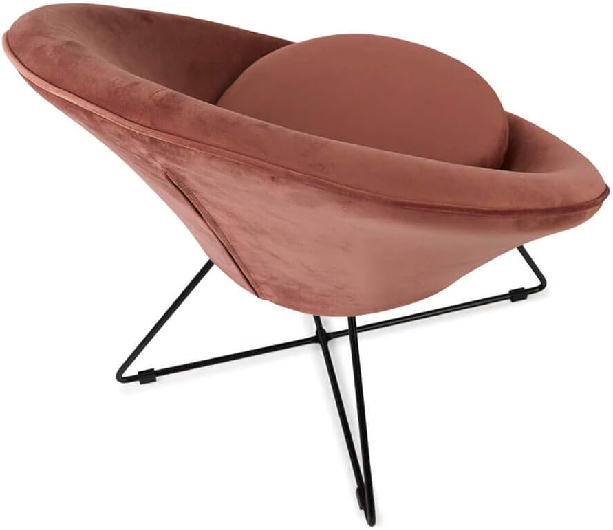 Butaca Kane Patas Metal Ribete Rosa