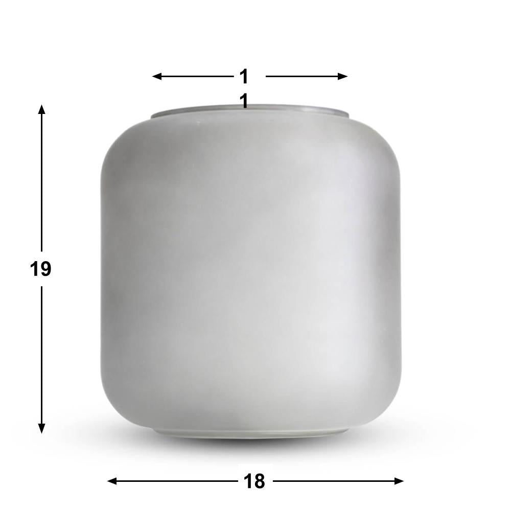 Jarrón Icy Grey Mate Gris