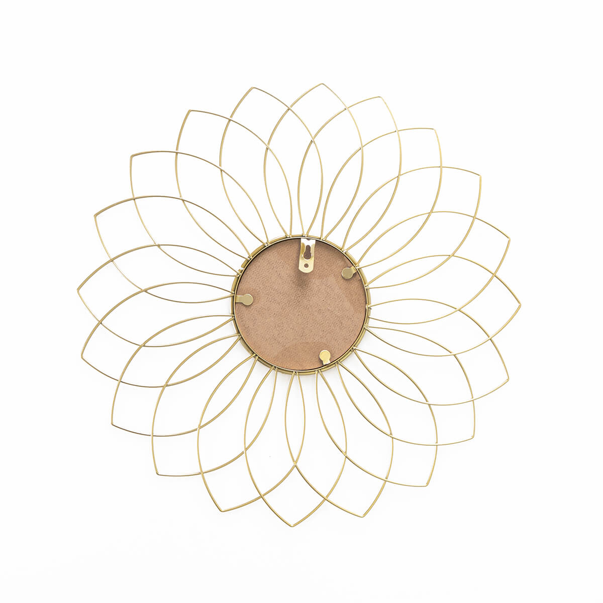 Espejo Pared, Flor, S, Metal Dorado