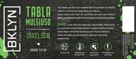 Tabla Multiuso S BKLYN — 30×21,5 cm